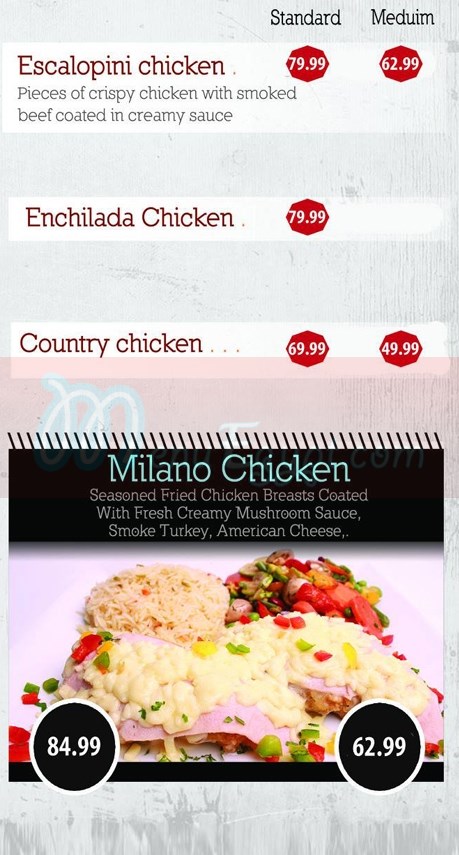 Osteria Restaurant menu prices